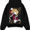 DOUMEXV A.black hoodie flat back design - Demon Slayer Store