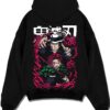 FINLDUL A.black hoodie flat back design - Demon Slayer Store