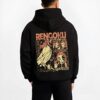 FIREBR B.black hoodie male back view - Demon Slayer Store