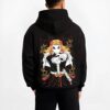 FLMPILR B.black hoodie male back view - Demon Slayer Store
