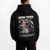 FOXMSK B.black hoodie male back view - Demon Slayer Store