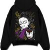GENYSG A.black hoodie flat back design - Demon Slayer Store