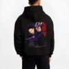 GENYX B.black hoodie male back view - Demon Slayer Store