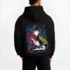 GIYUDC B.black hoodie male back view - Demon Slayer Store