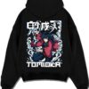 GIYUDS A.black hoodie flat back design - Demon Slayer Store