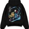 GIYUPL A.black hoodie flat back design - Demon Slayer Store