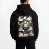 GYOMHSH B.black hoodie male back view - Demon Slayer Store