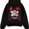 GYOMSTN A.black hoodie flat back design - Demon Slayer Store
