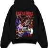 HASHMO A.black hoodie flat back design - Demon Slayer Store