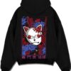 HASHRA A.black hoodie flat back design - Demon Slayer Store