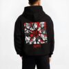 HSHRA28 B.black hoodie male back view - Demon Slayer Store