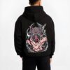 INOBHR B.black hoodie male back view - Demon Slayer Store
