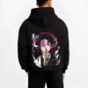 KAGVMZN B.black hoodie male back view - Demon Slayer Store