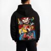 KNYCOR B.black hoodie male back view - Demon Slayer Store