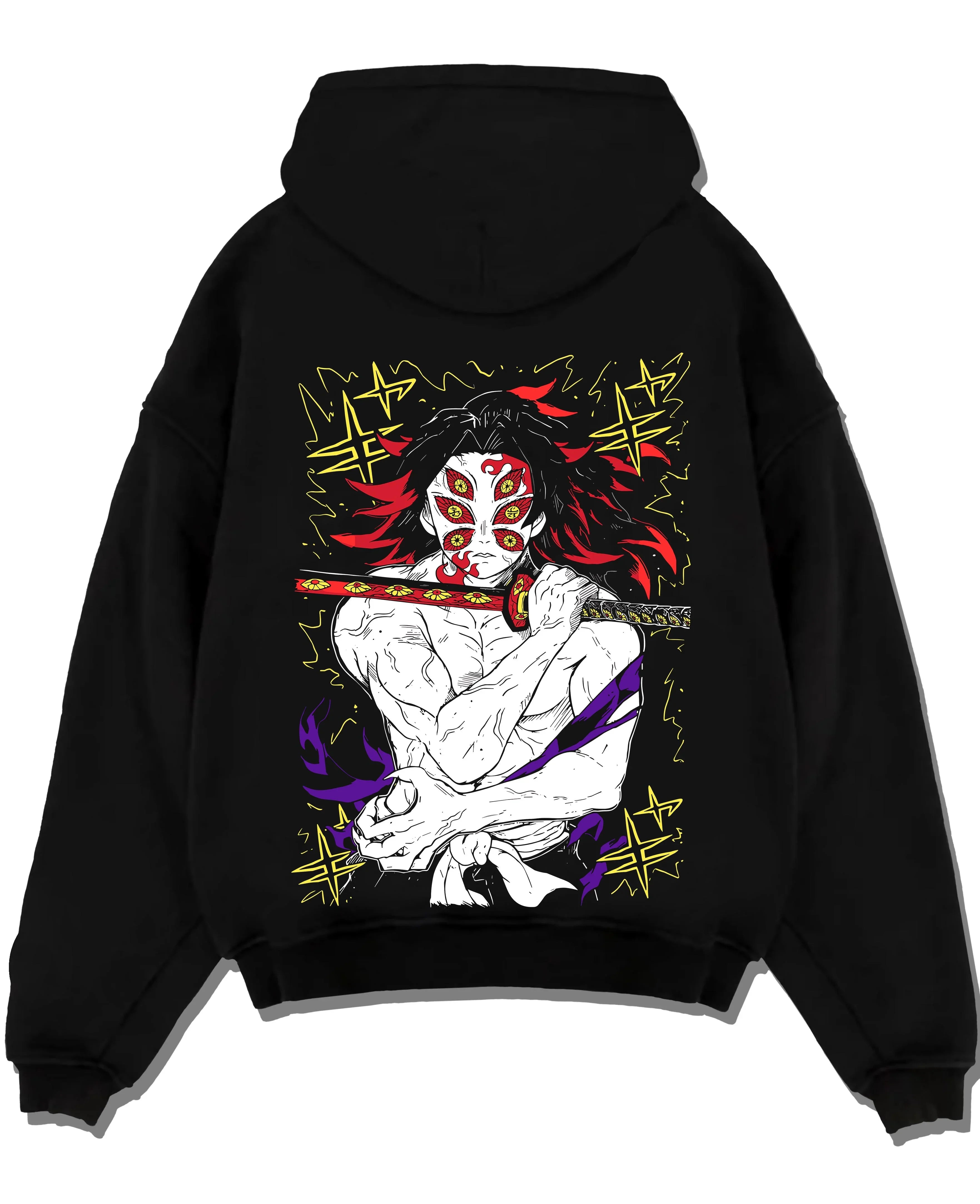 KOKUEYE A.black hoodie flat back design - Demon Slayer Store