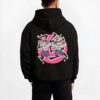 MICE01 B.black hoodie male back view - Demon Slayer Store