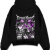 MICHIKT A.black hoodie flat back design - Demon Slayer Store