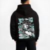 MISTMU B.black hoodie male back view - Demon Slayer Store