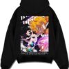 MOON9X A.black hoodie flat back design - Demon Slayer Store