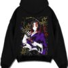 MOONBLD A.black hoodie flat back design - Demon Slayer Store