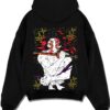MOONCRS A.black hoodie flat back design - Demon Slayer Store