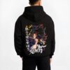 MOONTRN B.black hoodie male back view - Demon Slayer Store