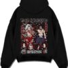 MUZKOK A.black hoodie flat back design - Demon Slayer Store