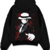 MUZPORT A.black hoodie flat back design - Demon Slayer Store