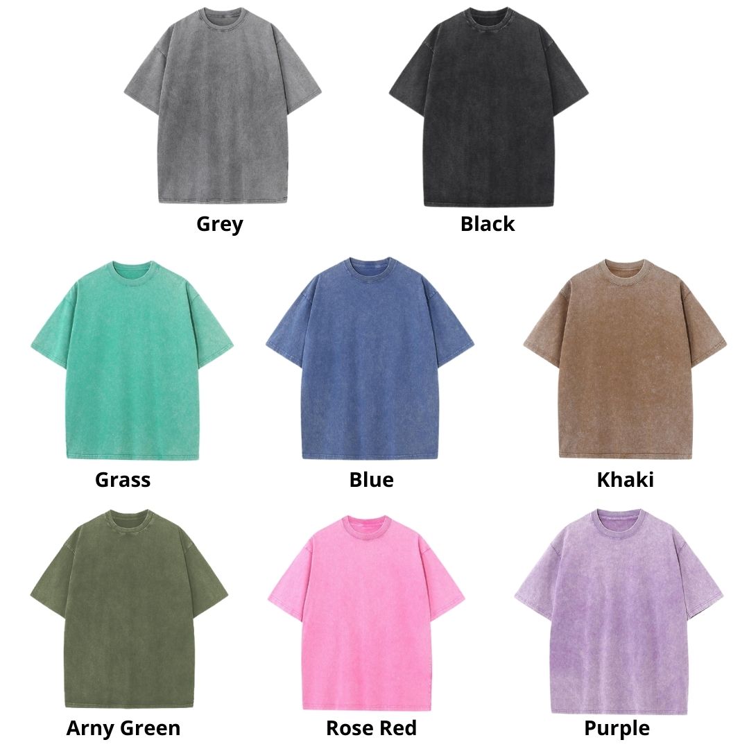 Mineral Wash T Shirt Color - Demon Slayer Store