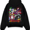 UPMOON A.black hoodie flat back design - Demon Slayer Store