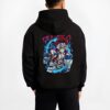 akaza demon slayer black hoodie male back view - Demon Slayer Store