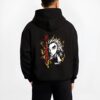 rengoku demon slayer black hoodie male back view - Demon Slayer Store