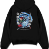 tanjiro A.black hoodie flat back design - Demon Slayer Store
